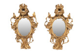 PAIR 19TH C. GILTWOOD GIRANDOL