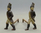 Pair 19th c. Hessian andirons