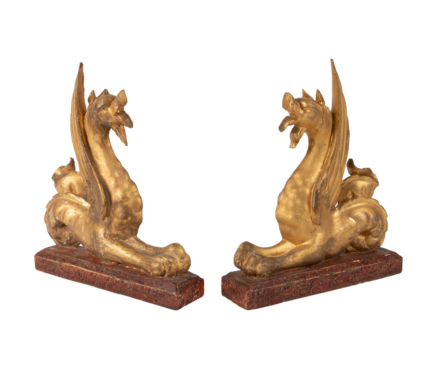 PAIR 19TH C. ITALIAN GILTWOOD