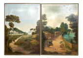 PAIR 19TH C. LARGE TROPICAL SC