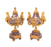 PAIR 19TH C. LOUIS XVI BRONZE