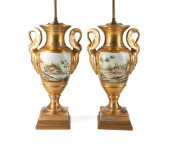 PAIR 19TH C. PARIS PORCELAIN U