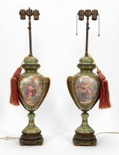 PAIR, 19TH C. SEVRES STYLE HAN