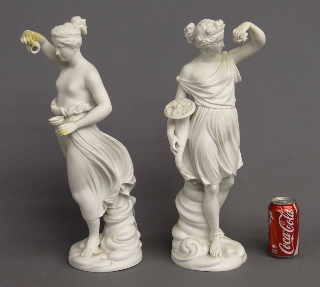 Pair 19th c. Victorian Parian