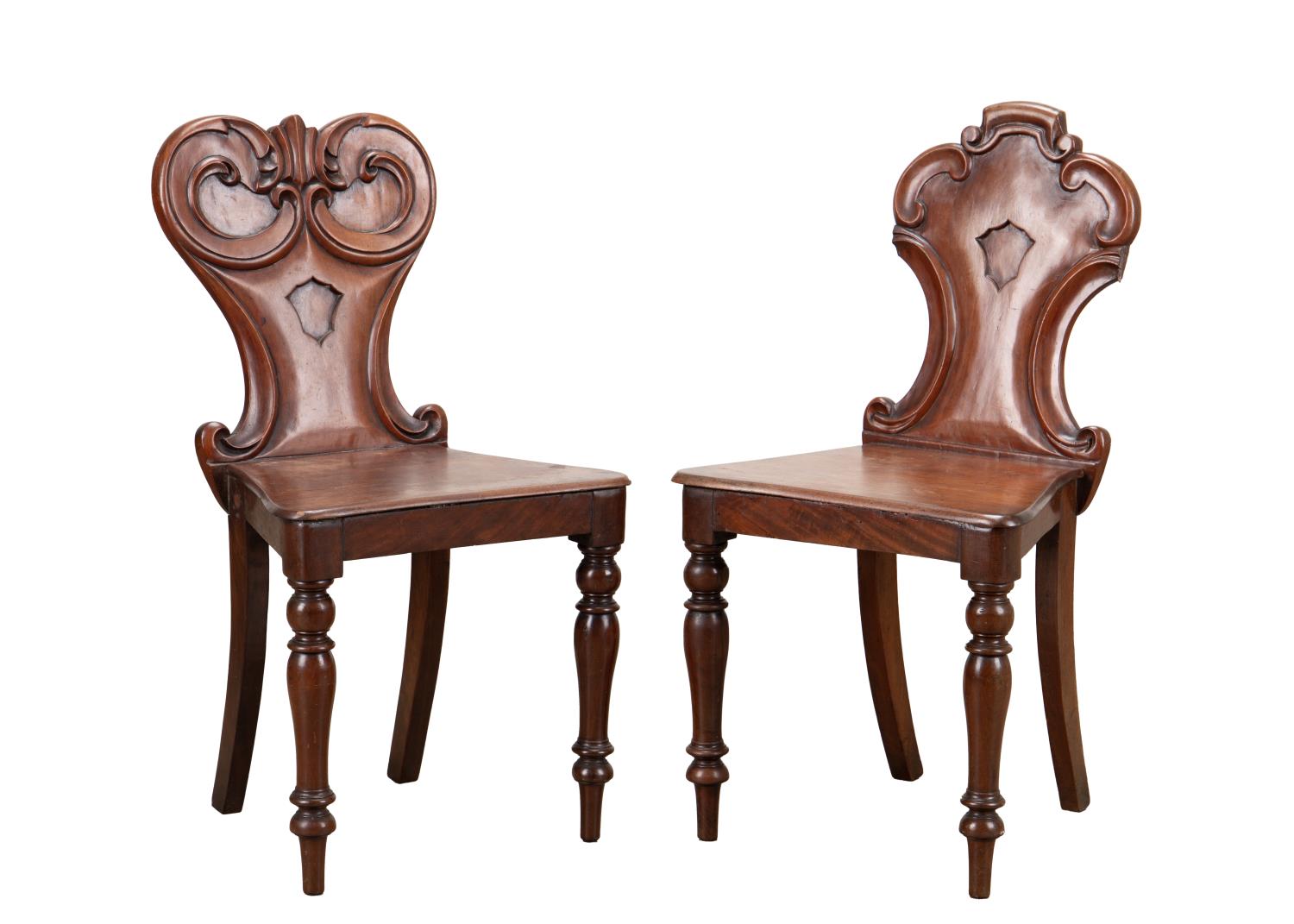 PAIR 19TH C. WILLIAM IV MAHOGANY