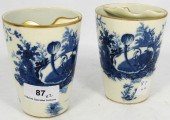 Pair 19th Century Blue & White