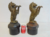 PAIR 19TH CENTURY BRASS & IRON