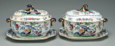 Pair 19th century ironstone