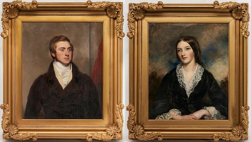 PAIR 19TH CENTURY PORTRAITS, LADY