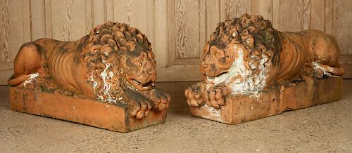PAIR 19TH CENTURY TERRACOTTA GARDEN