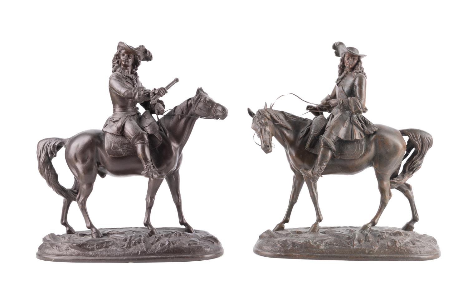 PAIR 19TH/20TH C. SPELTER