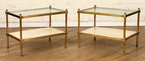 PAIR 2 TIER BRONZE GLAZZ