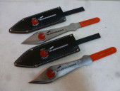 PAIR 8" OTHELLO ROT PUNKT WURF