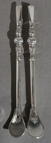 PAIR 800-SILVER BOMBILLA MATé