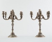 PAIR 800 SILVER ITALIAN CANDEL