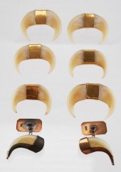 PAIR 9K GOLD CLAW CUFFLINKS SH