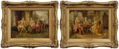 Pair A. Le Brune paintings: in