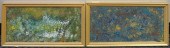 PAIR ABSTRACT BOTANICAL ACRYLI