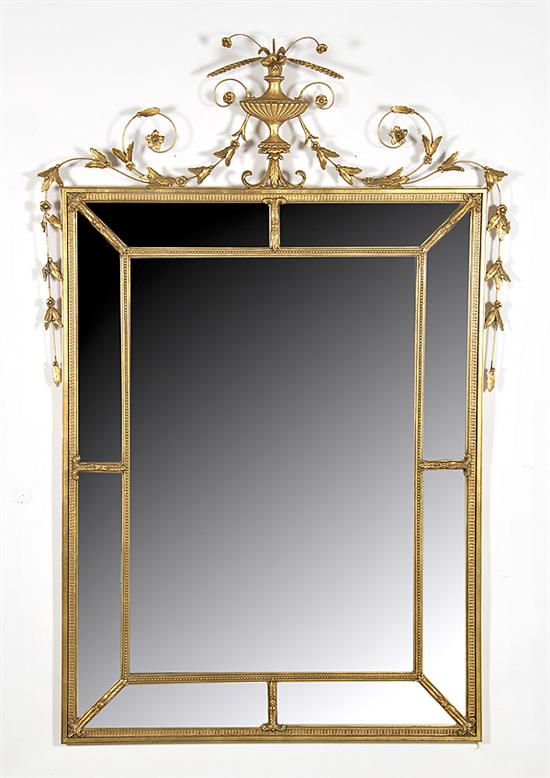 Pair Adam style giltwood mirrors
