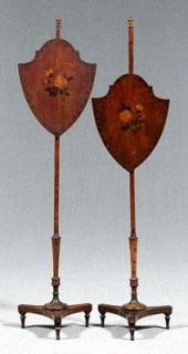 Pair Adam style pole screens: