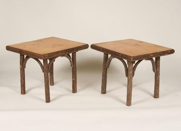 Pair Adirondack Hickory side/end