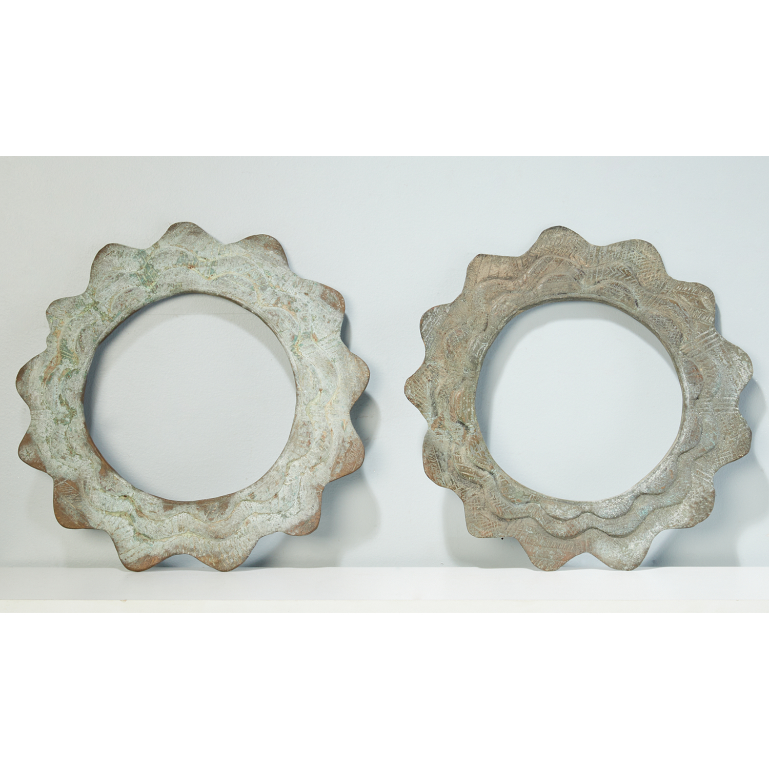 PAIR AFRICAN COPPER ALLOY TEKE