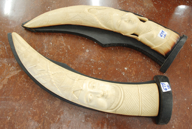PAIR AFRICAN ELEPHANT IVORY