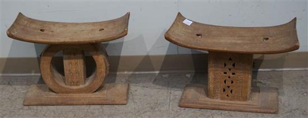 PAIR AFRICAN FRUITWOOD STOOLSPair