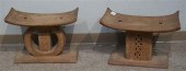 PAIR AFRICAN FRUITWOOD STOOLSP