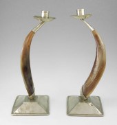 PAIR AIREDELSUR HORN CANDLESTI