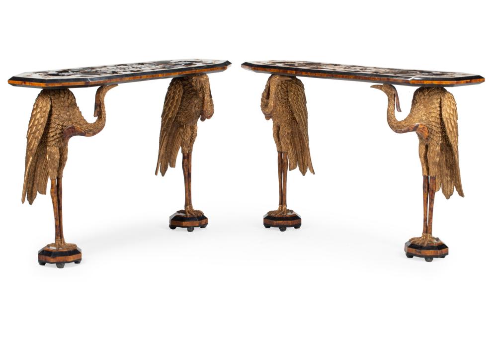 PAIR ALBERT CHEURET-STYLE GILT,