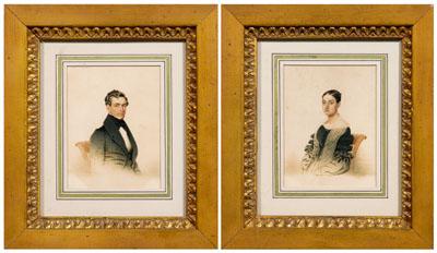 Pair American miniatures: man in