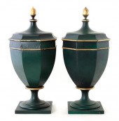 Pair American parcel-gilt and