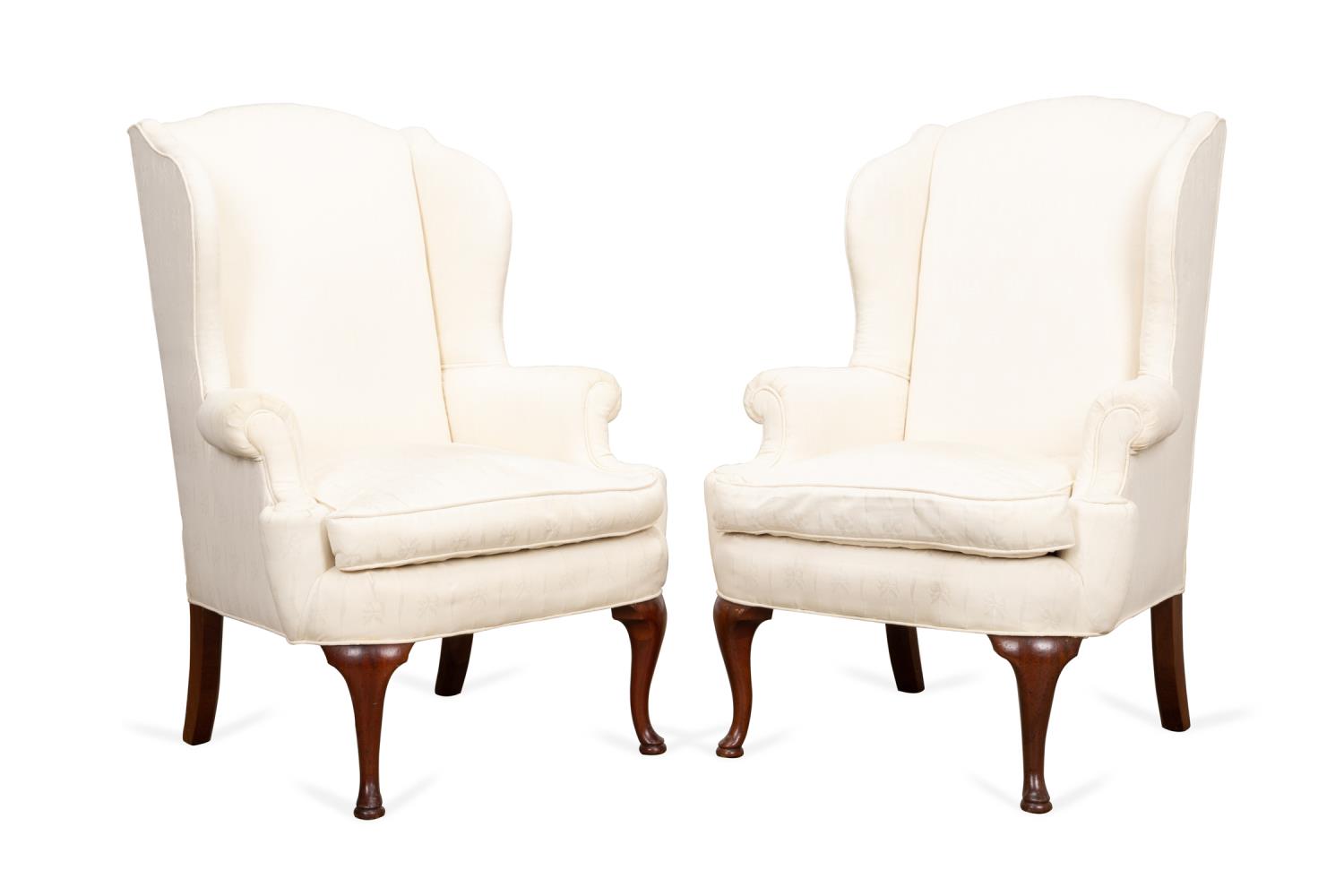 PAIR AMERICAN QUEEN ANNE WINGBACK