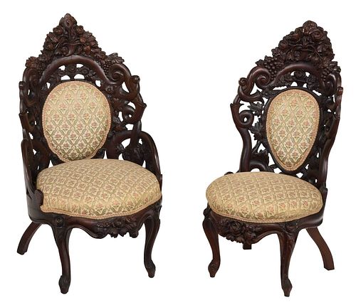 PAIR AMERICAN ROCOCO REVIVAL
