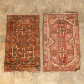 PAIR ANATOLIAN TRIBAL RUGS, 3'