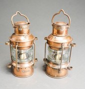 PAIR ANCHOR ENGLISH COPPER AND