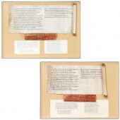 PAIR ANCIENT ROMAN PARCHMENT S