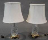 PAIR ANGLO-IRISH CRYSTAL BOUDO