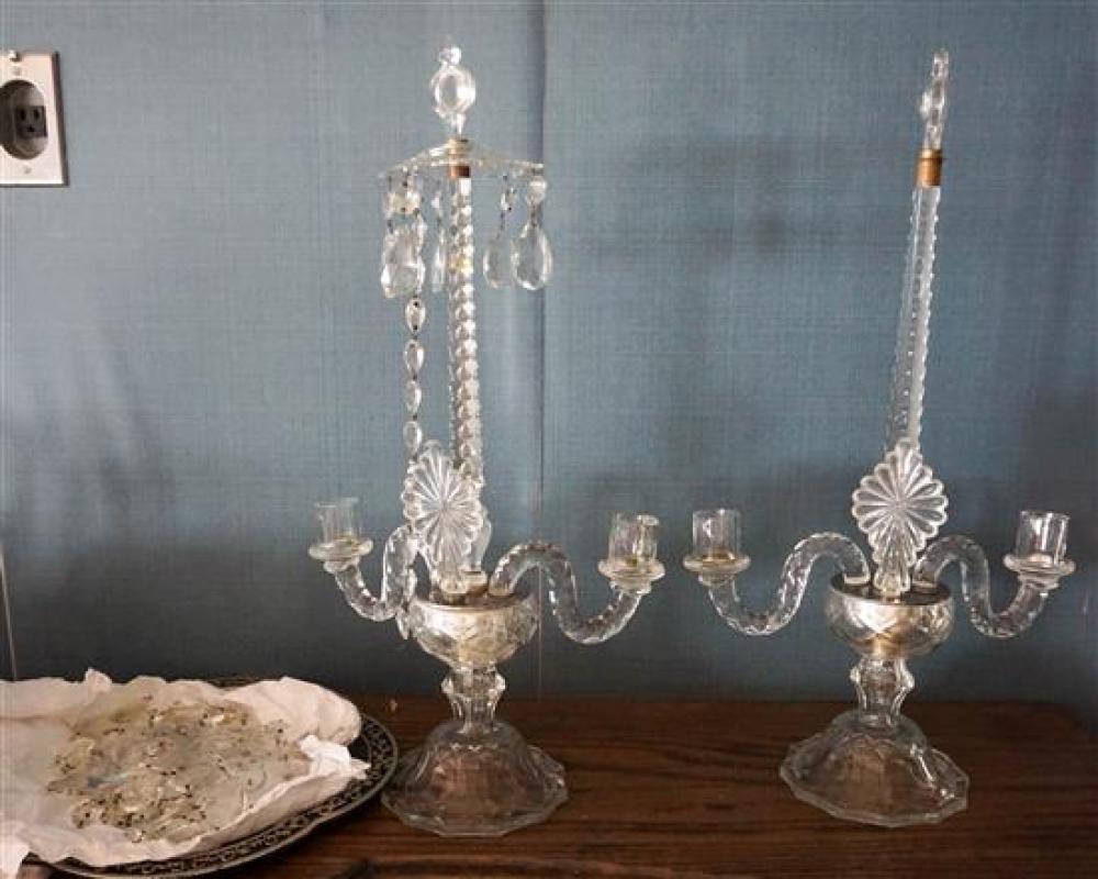 PAIR ANGLO IRISH CRYSTAL TWO
