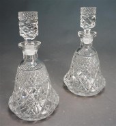 PAIR ANGLO-IRISH CUT CRYSTAL B