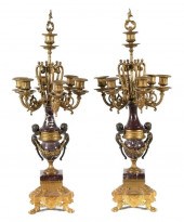 PAIR ANTIQUE BREVETTATO CANDEL