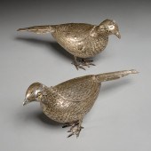 PAIR ANTIQUE CONTINENTAL SILVE