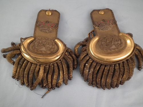 PAIR ANTIQUE ENGLISH EPAULETSPair