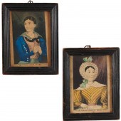 PAIR ANTIQUE "FEMALE SAILOR" E