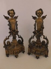 PAIR ANTIQUE FRENCH BRONZE CHE