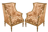 PAIR ANTIQUE FRENCH STYLE CARV