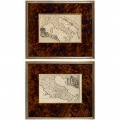 PAIR ANTIQUE MAPS, ITALY, 18TH