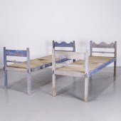 PAIR ANTIQUE PROVINCIAL BLUE P