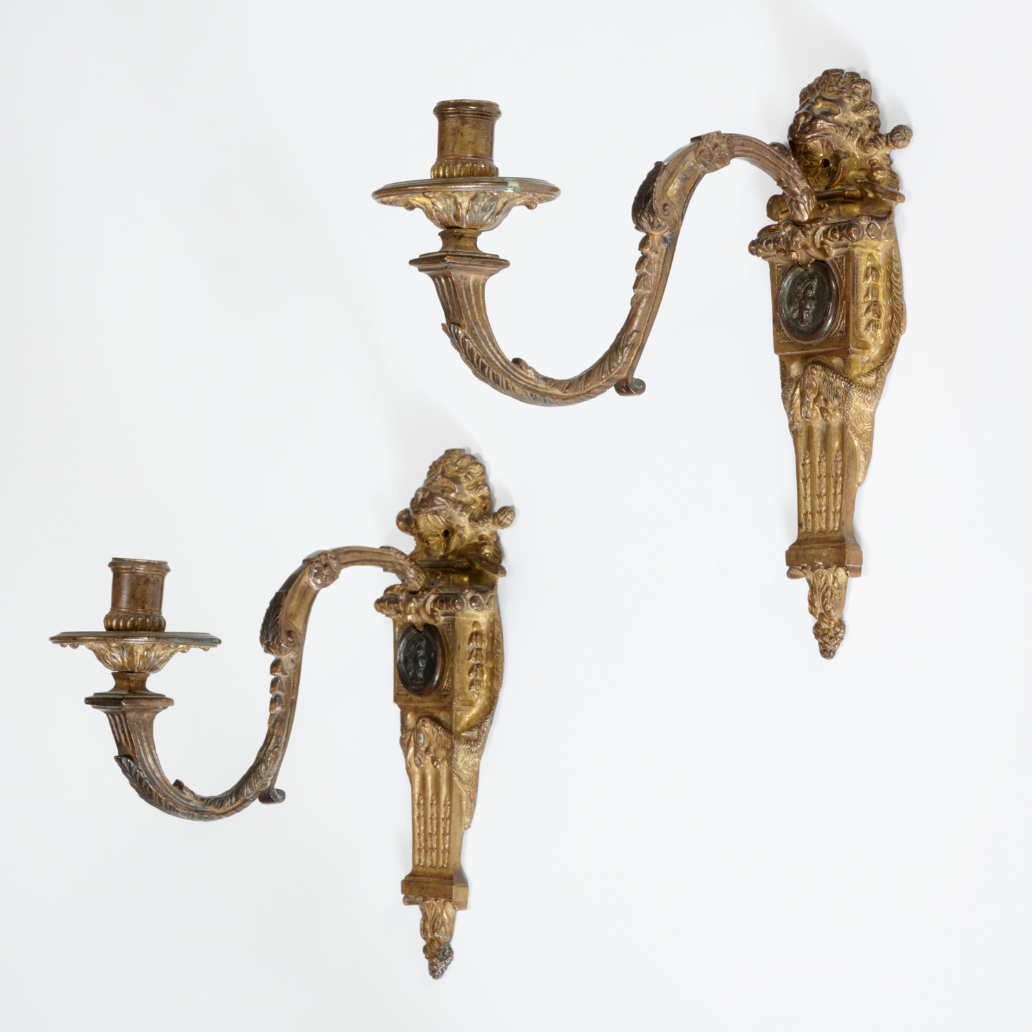 PAIR ANTIQUE REGENCE STYLE GILT
